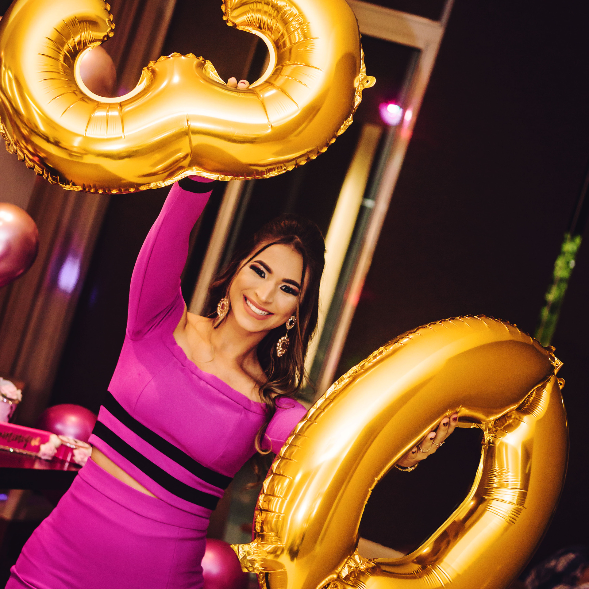 Aniversariante comemorando seus 30 anos